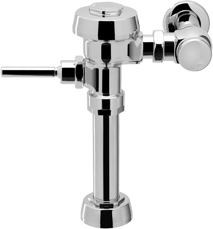 Sloan Royal 111 Exposed Manual Water Closet Flushometer, 1.28 GPF Manual Flush Valve - Single Flush Non-Hold-Open Handle, Fixture Connection Top Spud, Polished Chrome Finish, 3910168