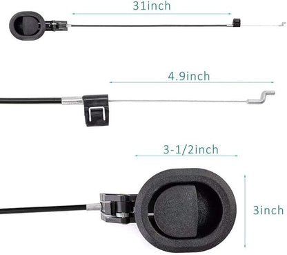 Sofa Chair Recliner Release Pull Handle 3" by 3.5" Replacement Parts with Cable, Fits Ashley Lazy Boy and Most Recliner Brands Couch Sofa Chair Furniture, Exposed Cable Length 4.9"
