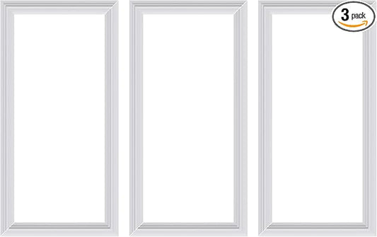 3 PCS Premade Wainscoting Panels Accent Wall Panels for Interior Wall Decor Easy DIY Build and Batten Chair Rail & Picture Frame Door Decor (8 x 16 in)