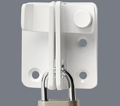 Alise Flip Latch Gate Latches Slide Bolt Latch Safety Door Lock Catch for Barn Cabinet Pet Cage Garden Bathroom Garage Window Sliding Door,Stainless Steel White Finish MS3006R-W