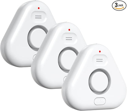 Stechro 3 Pack Water Leak Detector, 120dB Water Sensor Alarm, Water Leakage Detection Device for Home Basements Bathroom Kitchen Toilet Laundry