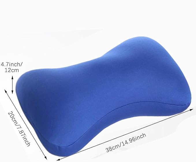 Microbead Bolster Tube Pillow - Travel Comfort Cushion | Cylindrical Neck Roll Support | Soft Bean Bag Body for Airplane Car Recliner Sleeping, Ergonomic Lumbar Aid, Home Rest Gift