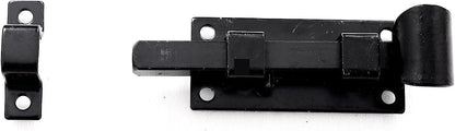 The Rustic Express, Speak-Easy Door Latch and Decorative Hinge Kit Includes 1 Speak-Easy Latch, 2 Butterfly Hinges and 12 Black mounting Screws, Size (Latch 3-1/4” x 1” x 1” Hinge 2” x 2-3/8”)