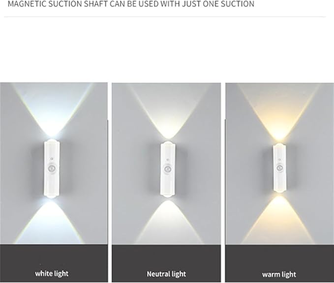 Rechargeable Smart LED Motion Sensor Ambient Light, Punch-Free Smart Sensor Magnetic Rechargeable LED Lights, Color Changing Motion Sensor Light for Stairs, Wardrobe, Cabinet (2, Black-RGB 7colors)