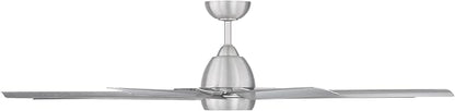 WAC Lighting Mocha XL 8 Blades Aluminum Smart Ceiling Fan in Brushed Nickel