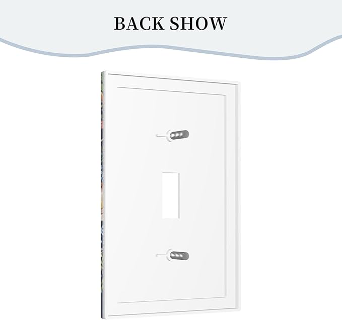 Decorative Light Switch Cover Plate Vintage Blue Morris Strawberry Thief Bird Flower 1 Gang Wall Plate Oversized Single Toggle Wall Cover Plate Jumbo Switchplate Faceplate