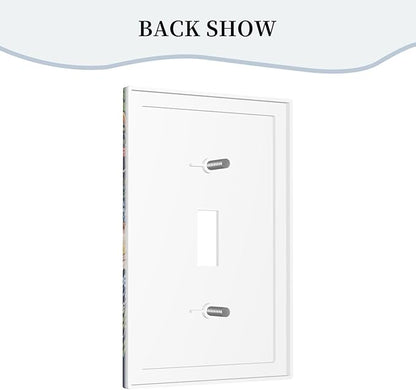 Decorative Light Switch Cover Plate Vintage Blue Morris Strawberry Thief Bird Flower 1 Gang Wall Plate Oversized Single Toggle Wall Cover Plate Jumbo Switchplate Faceplate