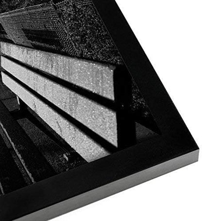 Americanflat 8x12 Picture Frame with Shatter-Resistant Glass - Signature Collection - Gallery-Style Frames Made of Engineered Wood - Photo Frame for Tabletop and Wall Display - Black