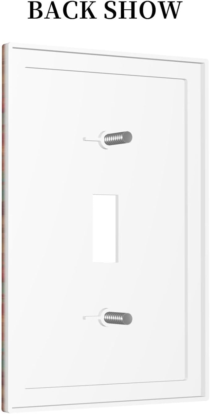 Decorative Light Switch Plate Covers Native American African Afro 1 Gang Light Switch Cover Plate Single Toggle Wall Plate Outlet Covers Faceplate for Home Bedroom Decor （2 Pack）