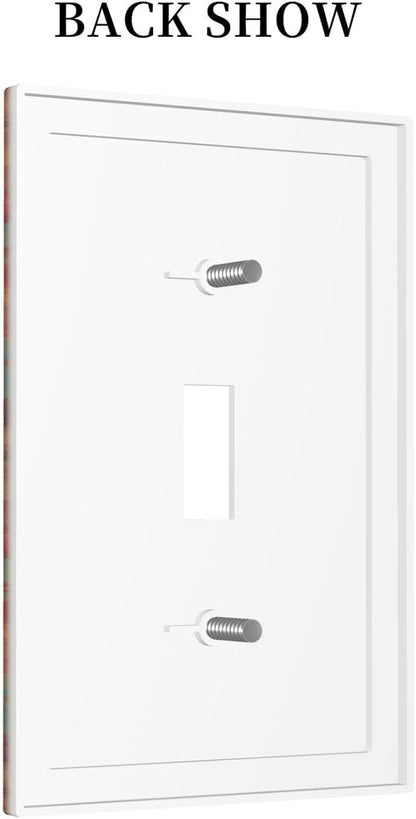 Decorative Light Switch Plate Covers Native American African Afro 1 Gang Light Switch Cover Plate Single Toggle Wall Plate Outlet Covers Faceplate for Home Bedroom Decor （2 Pack）