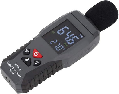 Smart Sensor Sound Level Meter Logger 30-130dB Noise Measurement Digital Audio Level Meter for Factories, Offices, Homes, Construction Sites Precise