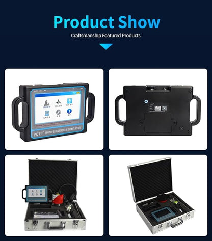 PQWT CL400 Water Leak Detectors for Home and Outside Wall Water Pipe Detector Acoustic Pipeline Leakage Detection Kit Professional Sensor Noise Reduce Headphone LCD Touchscreen Carry Case 4 Meters