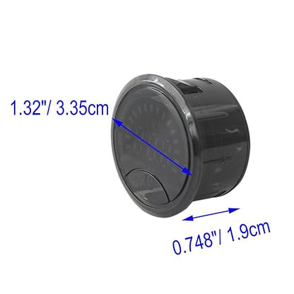 Battery Meter with LED Display, DC 7-100V Voltage Capacity Tester, 12V Digital Round Battery Monitor for Car, Golf Cart, RV, Truck, Boat, Motorcycle, Small Size