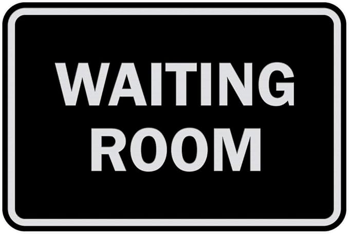 Signs ByLITA Classic Framed Waiting Room (Black/Silver) - Medium