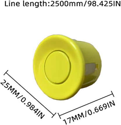 Parking Sensor Kit Backup Sensor Kit Reverse Sensor for Car 18 Color Options for Probes Adjustable Alarm Volume Professional Sensore de Reversa para Carro Safe Driving Assistant（Yellow）