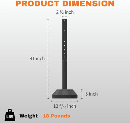 6 Pack 41 Inch Heavy Duty Portable Sign Holder with Water Base - Customizable Sign for Indoor/Outdoor Use - Perfect for Malls, Schools, Restaurants