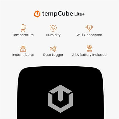 WiFi Temperature & Humidity Sensor | Connects 2.4 GHz – Real-Time 24/7 Monitoring | No Subscription | Data Logger | Unlimited Text/Email Alerts | Ideal for Freezer, Medical & Food Storage