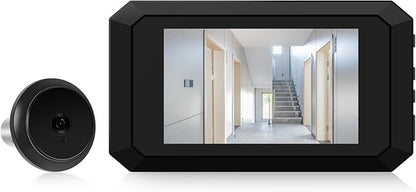 Digital Peephole Door Viewer-3.97inch LCD Monitor with 1080P 2MP Camera Kit, 120° Wide Viewing Angle, Color Night Vision, Built-in 1400mAh Battery, Type-C Rechargeable for Home Apartment