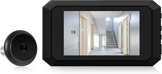 Digital Peephole Door Viewer-3.97inch LCD Monitor with 1080P 2MP Camera Kit, 120° Wide Viewing Angle, Color Night Vision, Built-in 1400mAh Battery, Type-C Rechargeable for Home Apartment