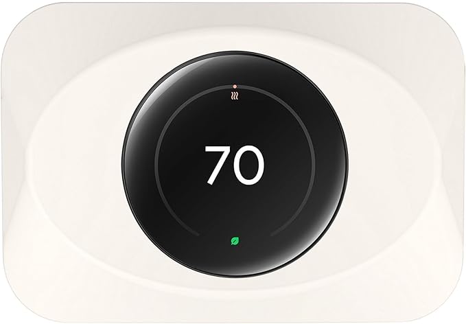 Nest Thermostat Wall Plate Cover Replacement Compatible with Google Nest Learning Thermostat (4th Gen), Practical Nest Learning Thermostat 4 Trim Kit, Snap fit Design (Biege, 1 Pack)