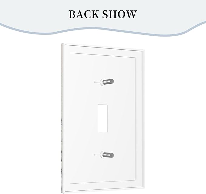 Decorative Light Switch Cover Black and Beige Garden Plants Flowers Single Toggle Personalized Wall Plate Switchplate 1 Gang Switchcover Decora Light Switch Plate for Home Office Decor