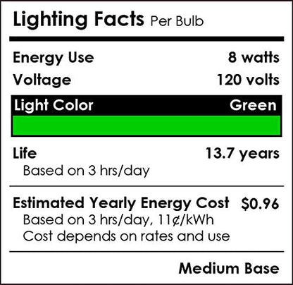 Sunlite 81473 LED PAR30 Short Neck Colored Recessed Light Bulb, 8 Watt (75W Equivalent), Medium (E26) Base, Floodlight, ETL Listed, Green, 1 Count