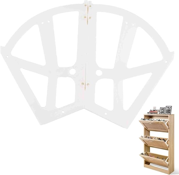 Shoe Rack Hinges, 2 Layers Shoes Drawer Cabinet Hinges Flip Frames Shoes Hollowed Home Furniture Cabinet Hinge Flip Plate Frame Turning Rack Replacement Fittings