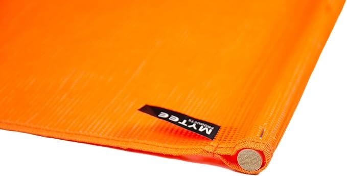 Mytee Products Orange Safety Flags for Trucks with Dowel, DOT Compliant - 18 Inch x 18 Inch High Visibility Vinyl Mesh Warning Flags, 16 Pack