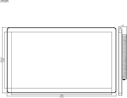 GreenTouch 23.8 Inch Multi PCAP Touch Screen Monitor LCD Display 1920 * 1080 HD - 16:9 Ratio - HDMI/VGA/DVI Input