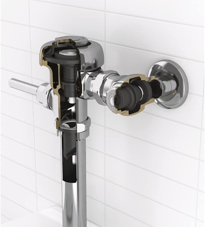 Sloan Regal 111 Exposed Manual Water Closet Flushometer, 1.6 GPF Manual Flush Valve - Single Flush, Fixture Connection Top Spud, Diaphragm Valve, Polished Chrome Finish, 3080053