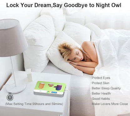 ySky Portable Phone Lock Box with Timer for iPhone and Android Phones, Self-Control Timed Phone Jail Locker to Help Kids,Students, Adults Focus Back, Unplug from Phones Boost Your Mental Wellness