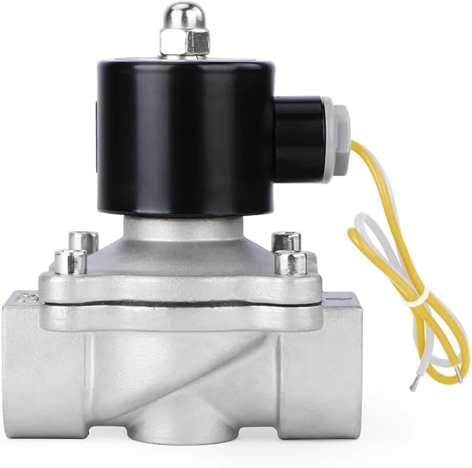 U.S. Solid 1 inch Stainless Steel Electric Solenoid Valve 110VAC Normally Closed Air Water(Pack of 16)