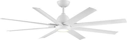 WAC Lighting Mocha XL 8-Blade Aluminum Smart Ceiling Fan in Brushed Nickel