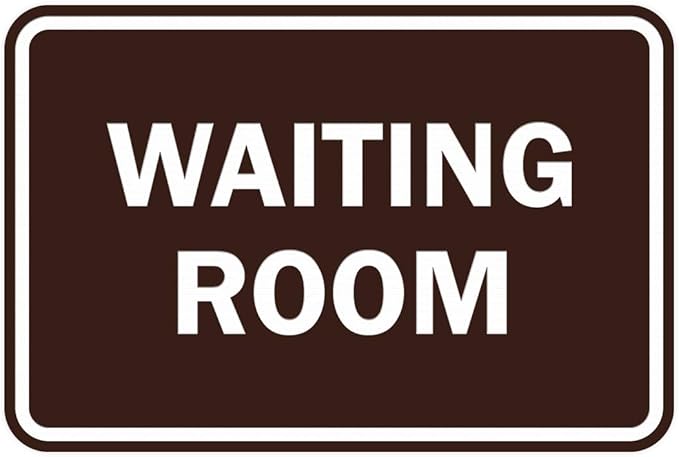 Signs ByLITA Classic Framed Waiting Room (Dark Brown) - Large