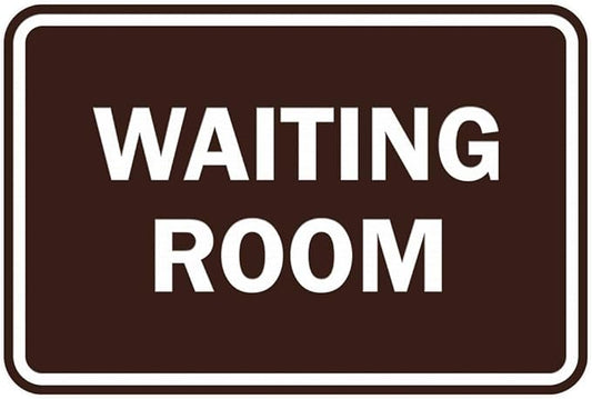 Signs ByLITA Classic Framed Waiting Room (Dark Brown) - Medium