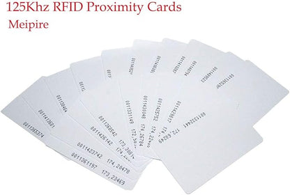Meikuler 125Khz RFID Proximity Cards, 0.8mm ID Card for Door Entry Access Control System and Attendance, Read only (100)