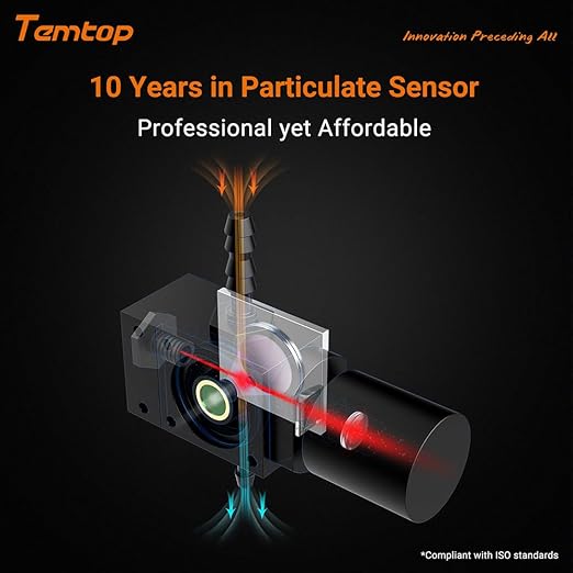 Temtop PMD351 Professional Aerosol Mass Monitor - Handheld PM1.0, PM2.5, PM10 & TSP Monitor with RS-485 for Industrial Hygiene and Environmental Compliance