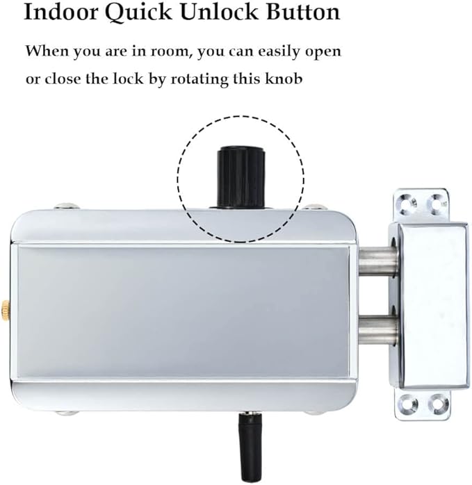 Electronic Deadbolt, Remote Control Anti-Theft Home Security Keyless Smart Hidden Door Lock with 4 Remote Controls