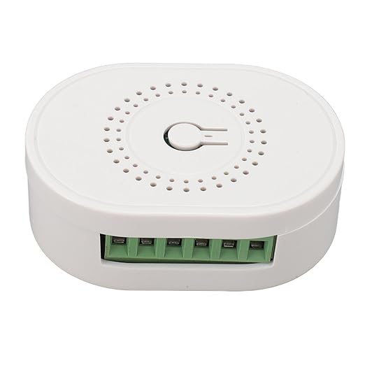 Compact Smart WiFi Switch Timer Voice Control Home Automation Module for Smart Life App for Peace of Mind White 100-240V (W1)