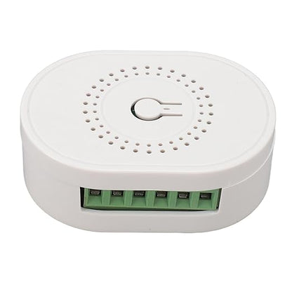 Compact Smart WiFi Switch Timer Voice Control Home Automation Module for Smart Life App for Peace of Mind White 100-240V (W1)