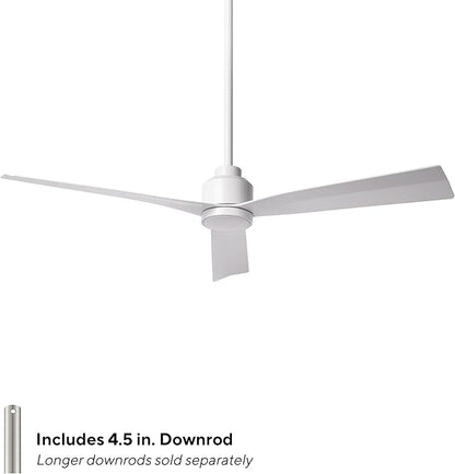 Clean Indoor/Outdoor 3-Blade Smart Compatible Ceiling Fan 52in Matte White with Remote Control and Wall Cradle. Works with iOS/Android, Alexa, Google Assistant, Samsung SmartThings, and Ecobee.