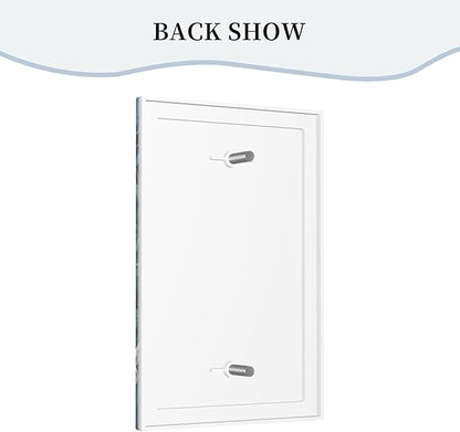 White Flowers Green Leaves Light Switch Covers No Device Wall Plate 1 Gang Decorative Blank Switchplate Electrical Faceplate for Country Living Bedroom Decor