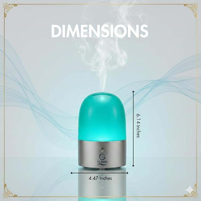 G's Breeze Smart Aroma Diffuser with Refill – Bluetooth & Wi-Fi App Control, LED Lighting, Adjustable Intensity, Long-Lasting Sweet Tropical Fruity Fragrance for Home or Office - Pina Colada