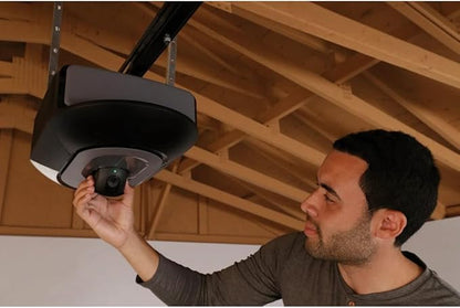 Chamberlain B4643T Smart Built in Camera-myQ Smartphone Controlled-Ultra Quiet, Strong Belt Drive, Blue Garage Door Opener