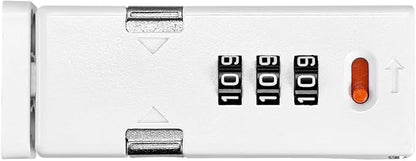 Cabinet Lock，Barn Door Latches,3-Digit Combination Security Locks,Combination Security Lock,for Office File Cabinet,Drawers,Locker,Small Door,Cupboard (1, White_90 Degree)