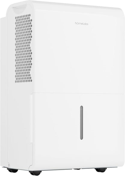 hOmeLabs Dehumidifier for Home, Office, Basements with Powerful Moisture Removal, Humidity Control, Auto Shut-off, Quiet Operation - 7,000 Sq Ft Wi-Fi (50 Pint MAX 120 Pint at 95°F, 90% RH)