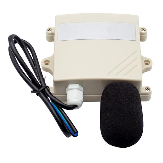 IP65 Noise Meter Sensor, Environmental Noise Online Monitoring Meter Noise Transmitter Decibel Detector Sound Level Meter 30-120DB (Output Signal 4-20mA)