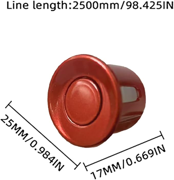 Parking Sensor Kit Backup Sensor Kit Reverse Sensor for Car 18 Color Options for Probes Adjustable Alarm Volume Professional Sensore de Reversa para Carro Safe Driving Assistant(red)