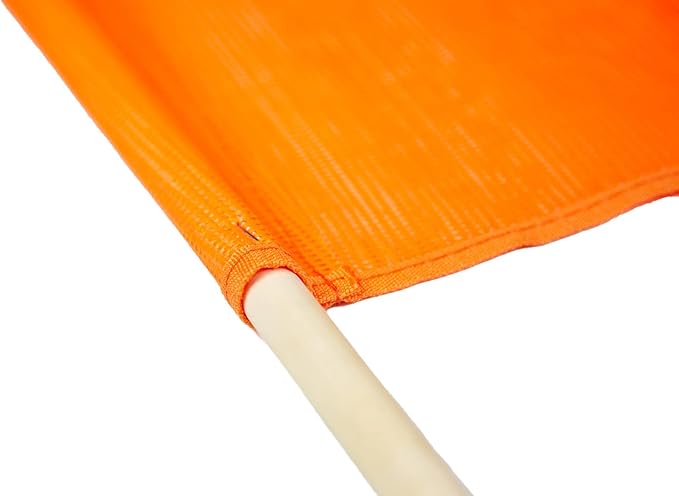 Mytee Products Orange Safety Flags for Trucks with Dowel, DOT Compliant - 18 Inch x 18 Inch High Visibility Vinyl Mesh Warning Flags, 4 Pack