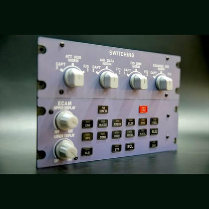 Rowsfire A109 V3.0 Landing Gear Indicator Integrated Panel, A32X/A31X/A350 ATT-ADIRS-EIS XECAM Home-Cockpit Flight Simulator Display for MSFS 2020/2024 - Compatible with FBW Ini